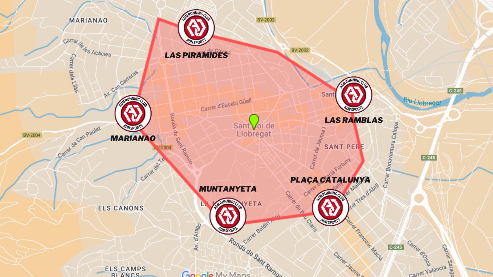 Mapa de ruta de ADN Running Club